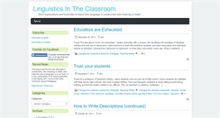 Desktop Screenshot of linguisticsintheclassroom.com